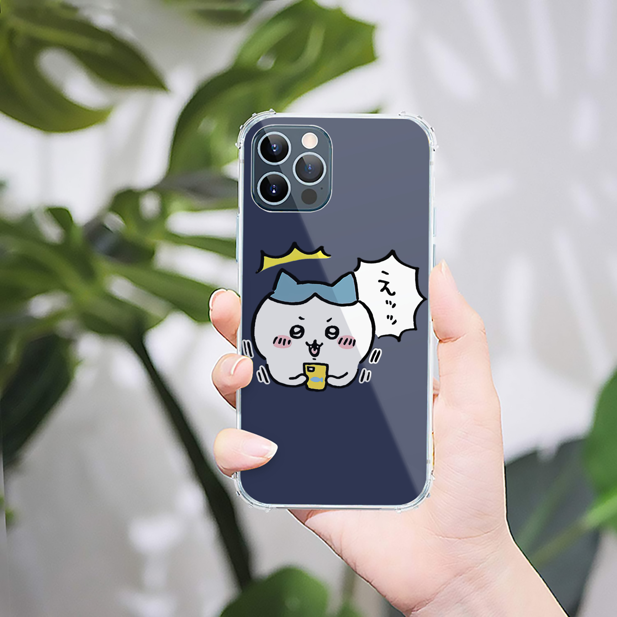 （画像用） ちいかわ ハチワレ Chii-kawa hachiware 【iPhone 12シリーズ対応】透明スマホケース（クリアソフトケース）
